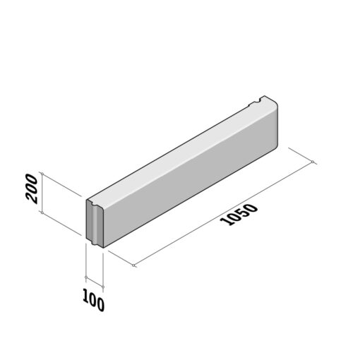 Tree Protection Kerb 100 | Return Corner | 100x200 | L1055 | HD