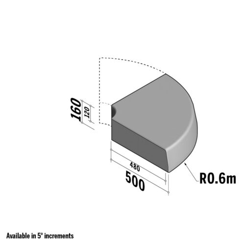 Highway 480-500x160 | 480-500x160 | Return Point | 100° | 0.6m | Half-Battered | SQ