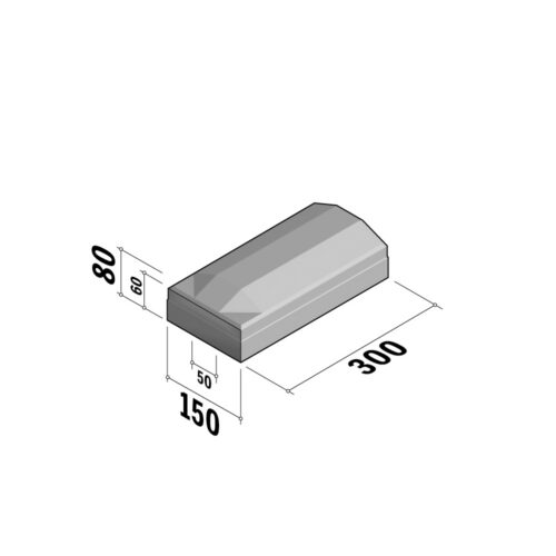 Segregator 50-150 (Delineator) | 50-150x80 | Straight | L-300 | End | Splay | SQ