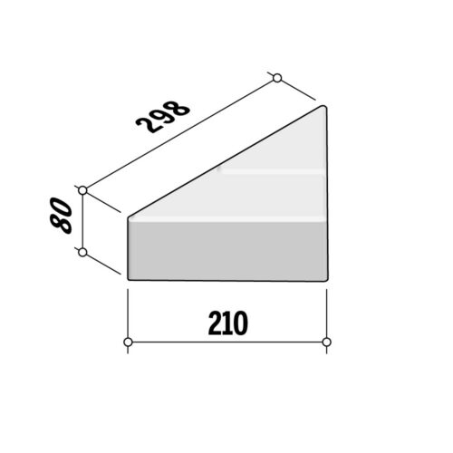 Blocks 105 | Bishops Hat 210x300-0 | 80mm Thick