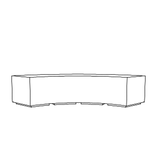 Box | Backless Bench | Curve  | Radius 100