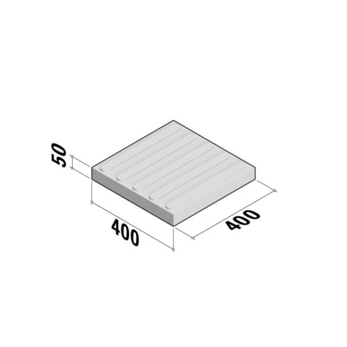 British Standard Tactiles | Direction Guidance 400x400 | 50mm Thick