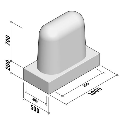 Bump Block | Round | 500x1000x900