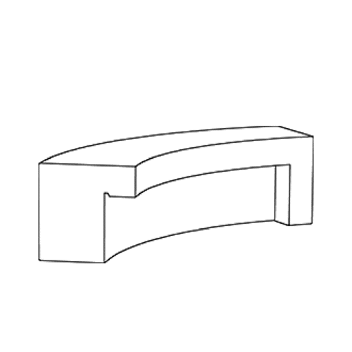 Comu | Backless Bench | Concave RH End