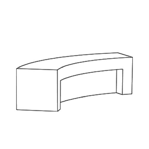 Comu | Backless Bench | Concave Stand-alone