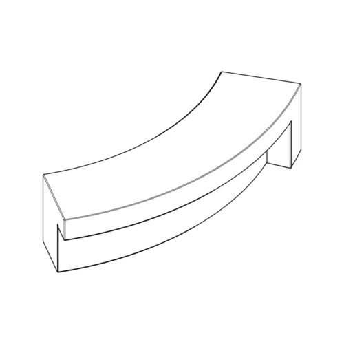 Comu | Backless Bench | Convex RH End