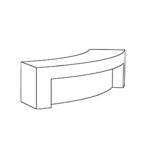 Comu | Backless Bench | Convex Stand-alone