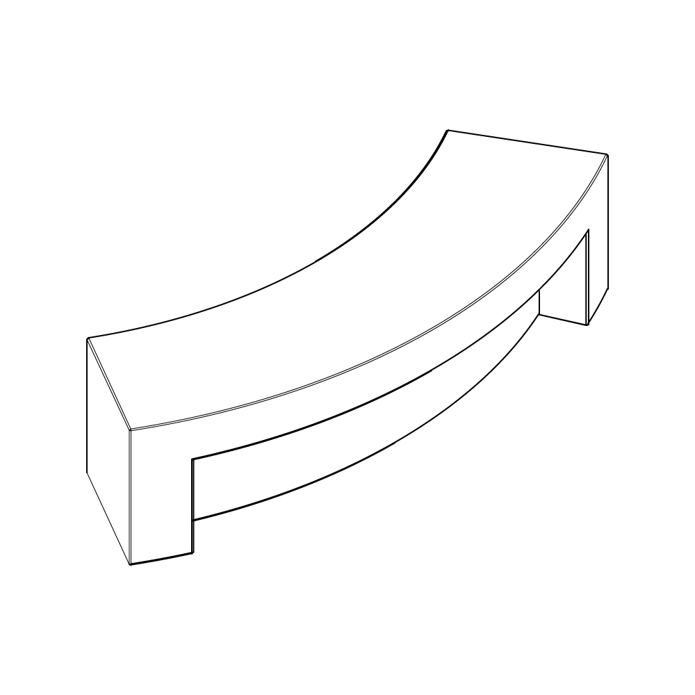 Comu | Backless Bench | Convex Stand-alone