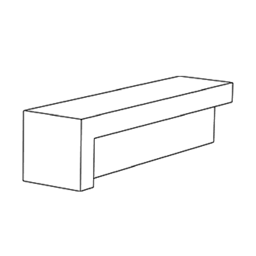 Comu | Backless Bench | Straight LH End