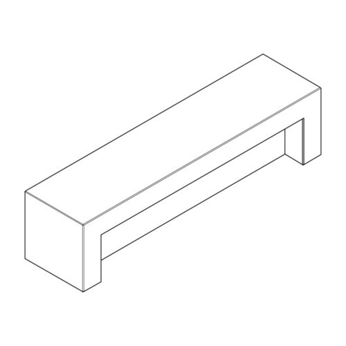 Comu | Backless Bench | Straight Stand-alone