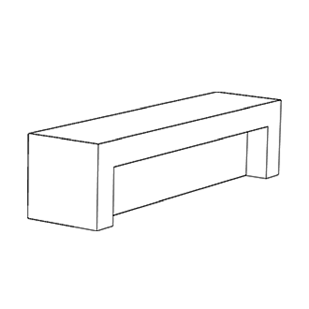 Comu | Backless Bench | Concave Stand-alone