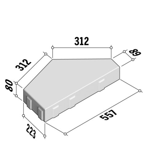 Erasmus | A - 557x300 | 80mm Thick