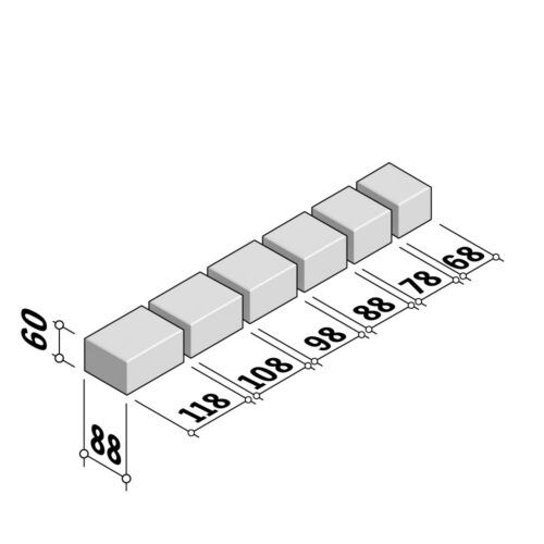 Lismore | 6 size mix Setts | 60mm thick