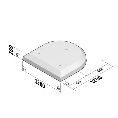 Modular Islands | 1280 | 1280x200 | L-1250 | Detached