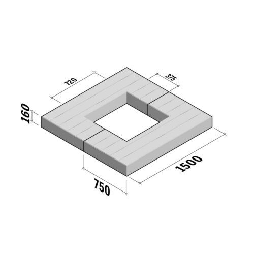Planum Tree Surround | L | 1500x750x160