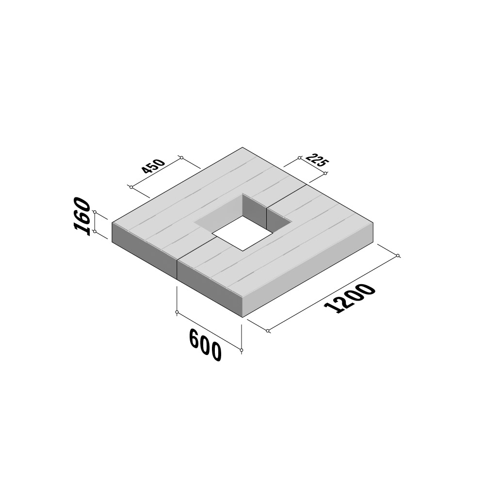 Planum Tree Surround | M | 1200x600x160