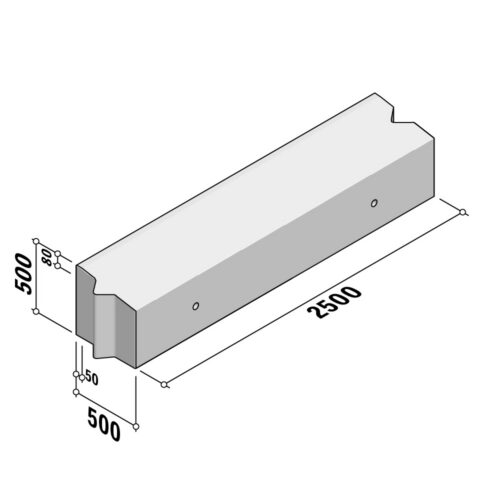 Roundabout Edge | Straight | 500x500 | L-2500