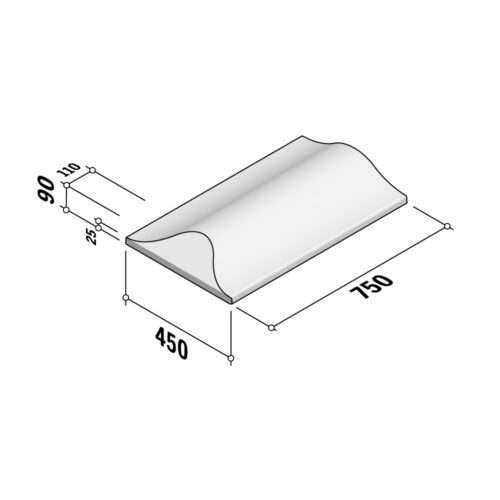 Roundabout Run-Off Lane | Threshold 450 | 450x25-90 | L-750