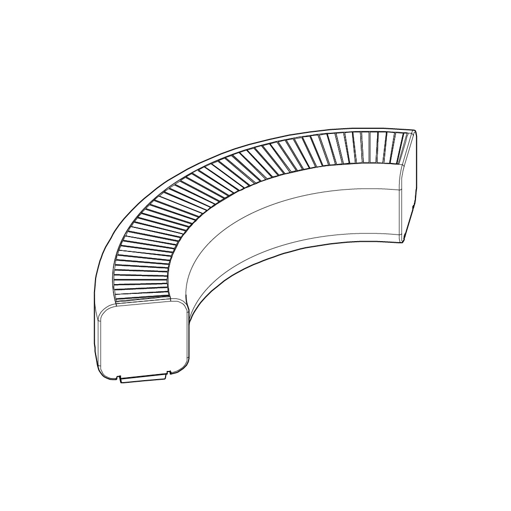 Serp Comfort | Backless Bench | Curve R100