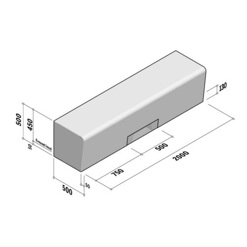 Solid | Straight | Water Slot | SS Grille | 500-450x500 | L2000 | Middle
