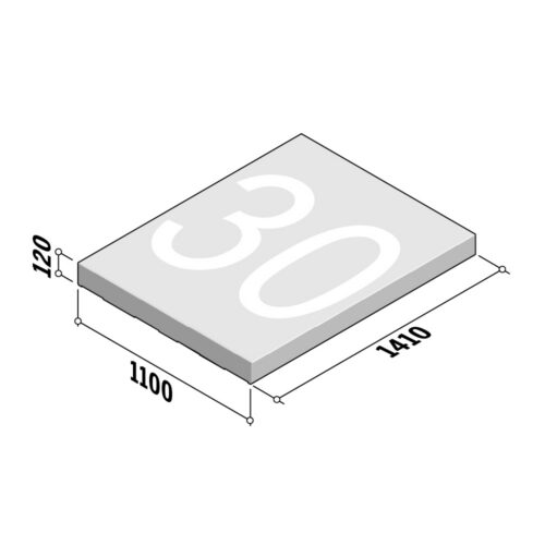 Speed Symbols | 30mph | 1410x1100x120