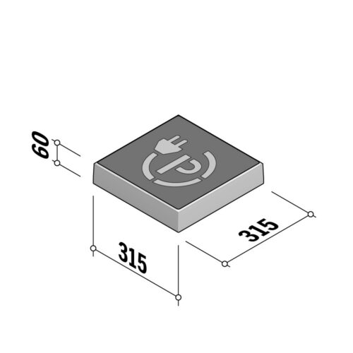 Symbols Flags | 315x315 | 60mm Thick | Charging Station