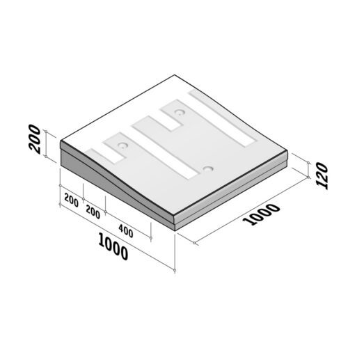 Traffic Plateaus 20mph | 1000 Sinusoidal 80 | 120-200x1000 | L-1000