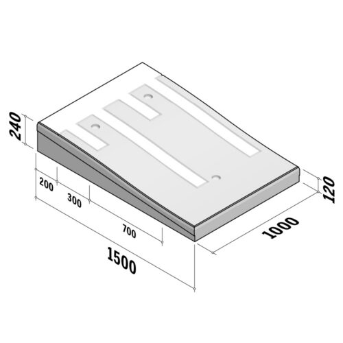 Traffic Plateaus 20mph | 1500 Sinusoidal 120 | 120-240x1500 | L-1000